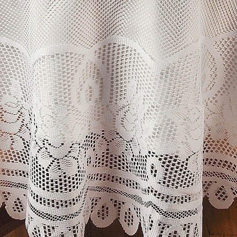 WUBODTI Christmas Green Lace Rectangle Tablecloths for Holiday Festival Party Banquet Vintage Lace Sheer Flower Table Cover for Dinning Room Kitchen Tables, 60â€™â€™ x 90â€™â€™ - Image 4